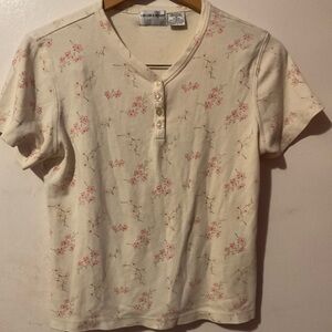 Taylor & Henry women’s yellow Floral Shirt size M